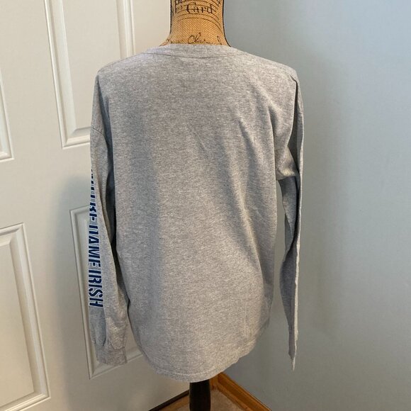 Briar Creek Vintage Notre Dame Gray T Shirt Long Sleeve Unisex Adult L - Picture 3 of 13